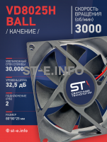 Вентилятор  VD8025H Ball (качения) 12V - st-e.info - Братск