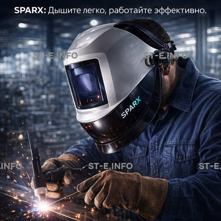 Маска сварщика Sparx с устройством подачи воздуха - st-e.info - Братск