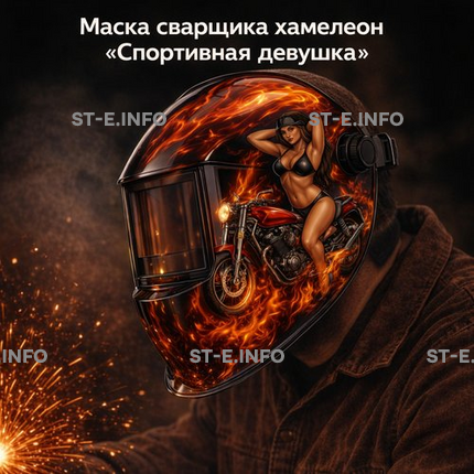 Маска сварщика хамелеон «Спортивная девушка» (YXE-718G PRO) - st-e.info - Братск